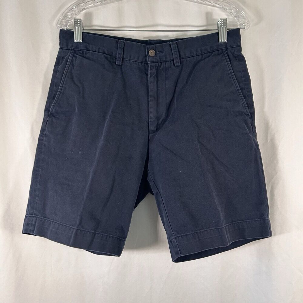 Polo Ralph Lauren Shorts Men's 31 Navy Blue Classic Fit Pockets 9" Inseam Cotton